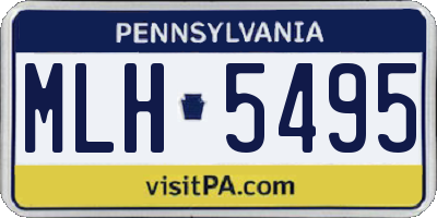 PA license plate MLH5495