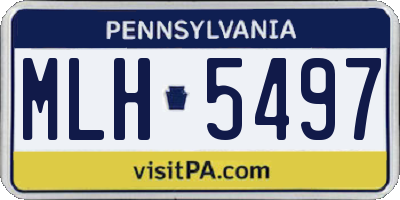 PA license plate MLH5497