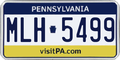 PA license plate MLH5499