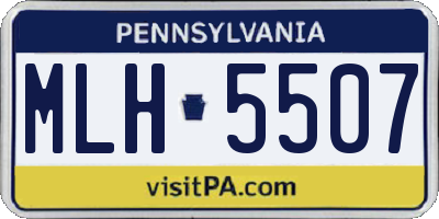 PA license plate MLH5507