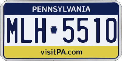 PA license plate MLH5510