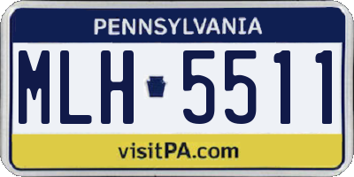 PA license plate MLH5511