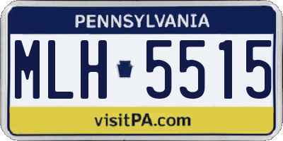 PA license plate MLH5515