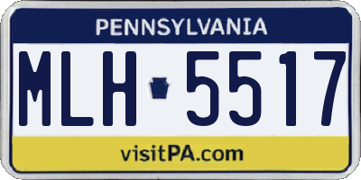 PA license plate MLH5517