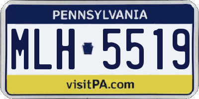 PA license plate MLH5519