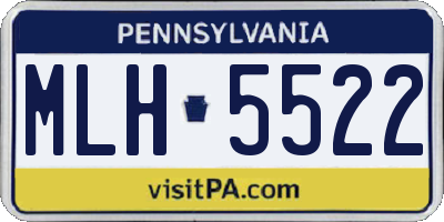 PA license plate MLH5522