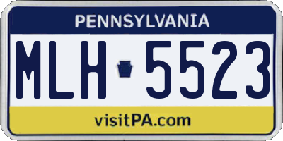 PA license plate MLH5523