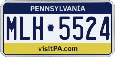 PA license plate MLH5524