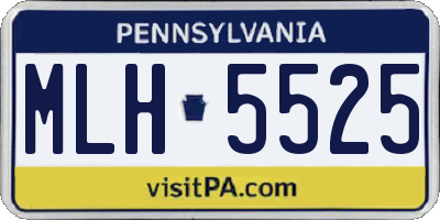 PA license plate MLH5525