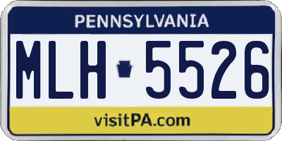 PA license plate MLH5526