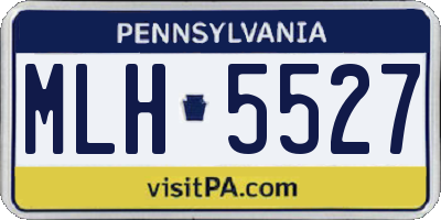 PA license plate MLH5527