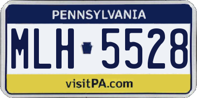 PA license plate MLH5528