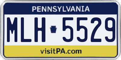 PA license plate MLH5529