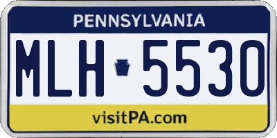 PA license plate MLH5530