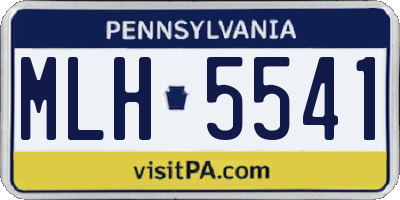 PA license plate MLH5541
