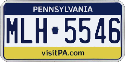 PA license plate MLH5546