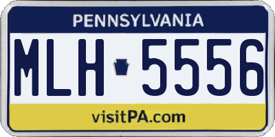 PA license plate MLH5556