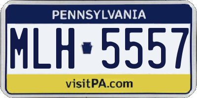PA license plate MLH5557