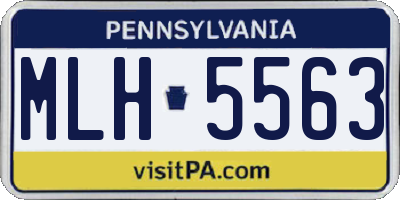 PA license plate MLH5563