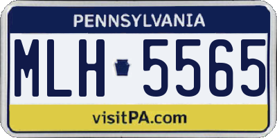PA license plate MLH5565