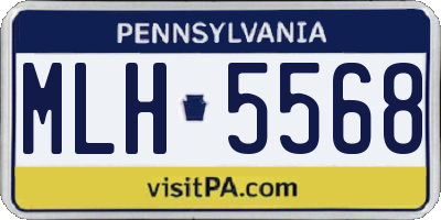 PA license plate MLH5568