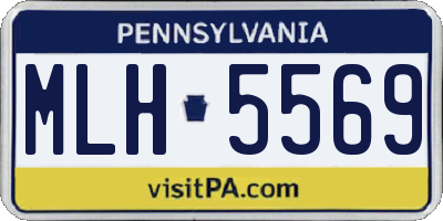 PA license plate MLH5569