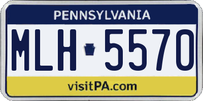 PA license plate MLH5570