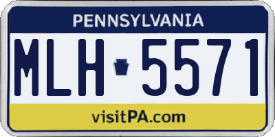 PA license plate MLH5571