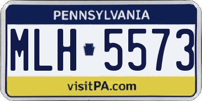 PA license plate MLH5573