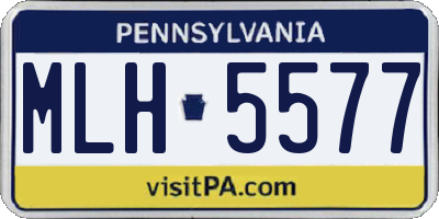 PA license plate MLH5577