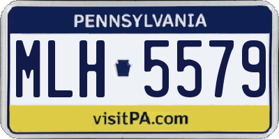 PA license plate MLH5579