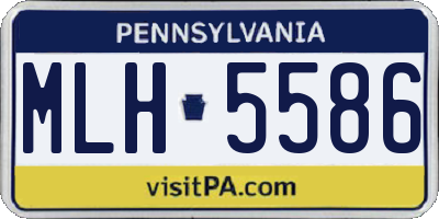 PA license plate MLH5586