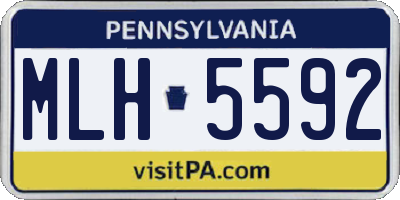 PA license plate MLH5592