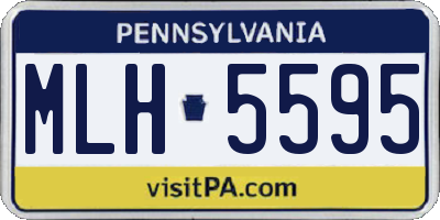 PA license plate MLH5595
