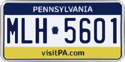 PA license plate MLH5601