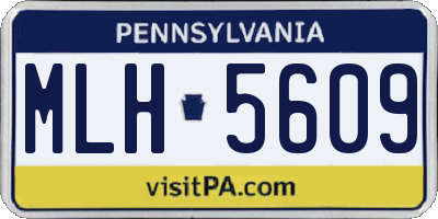 PA license plate MLH5609
