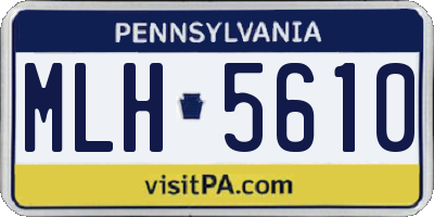 PA license plate MLH5610