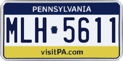 PA license plate MLH5611