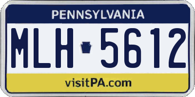 PA license plate MLH5612