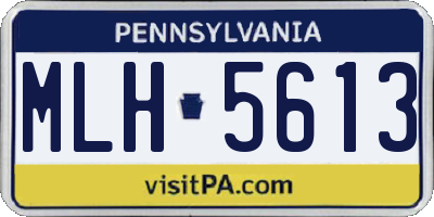PA license plate MLH5613