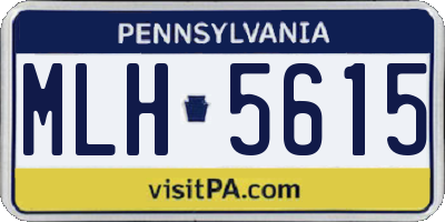 PA license plate MLH5615