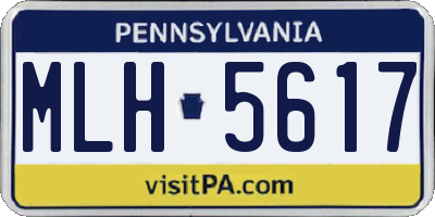 PA license plate MLH5617