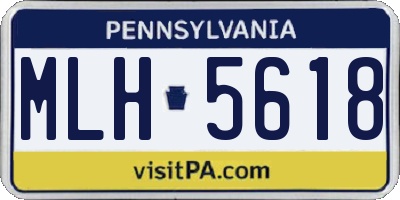 PA license plate MLH5618