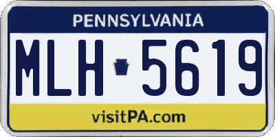 PA license plate MLH5619
