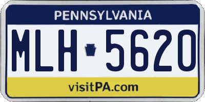 PA license plate MLH5620