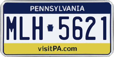 PA license plate MLH5621