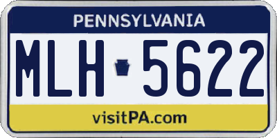 PA license plate MLH5622