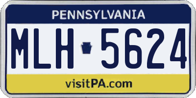 PA license plate MLH5624
