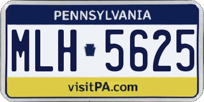 PA license plate MLH5625