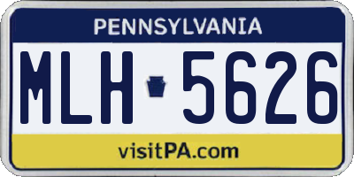 PA license plate MLH5626